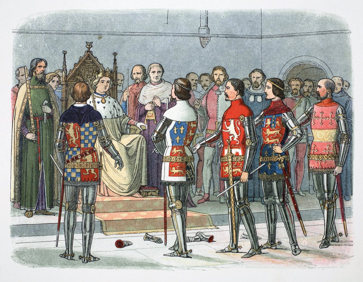 Šlechtici před králem Richardem II, Westminster, 1387 1864. od James William Edmund Doyle