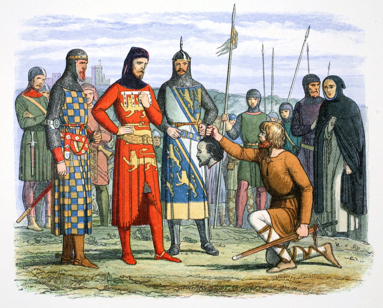 Hlava Piers Gaveston zobrazena hraběti z Lancasteru, 1312 1864. od James William Edmund Doyle