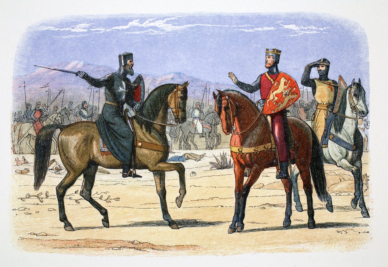 Richard I. z Anglie a mistr svatého Jana, Jaffa, 1191 1864 od James William Edmund Doyle