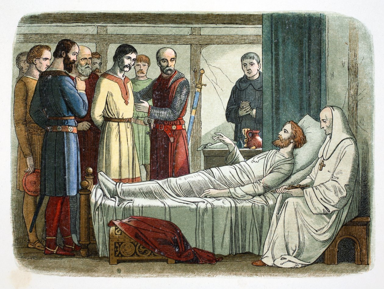 Richard I. z Anglie omilostňuje lučištníka, který ho zastřelil, 1199 1864. od James William Edmund Doyle