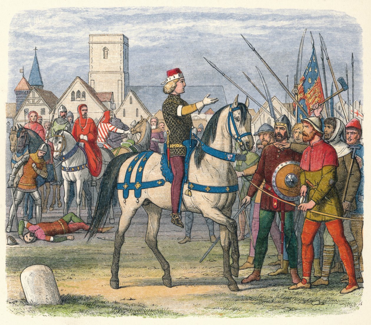 Richard přebírá velení rebelů, 1381 1864 od James William Edmund Doyle