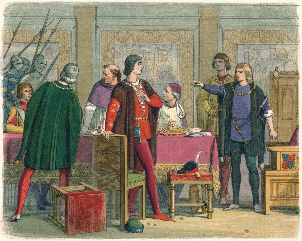 Richard nařídí zatčení Hastingse, 1864 od James William Edmund Doyle
