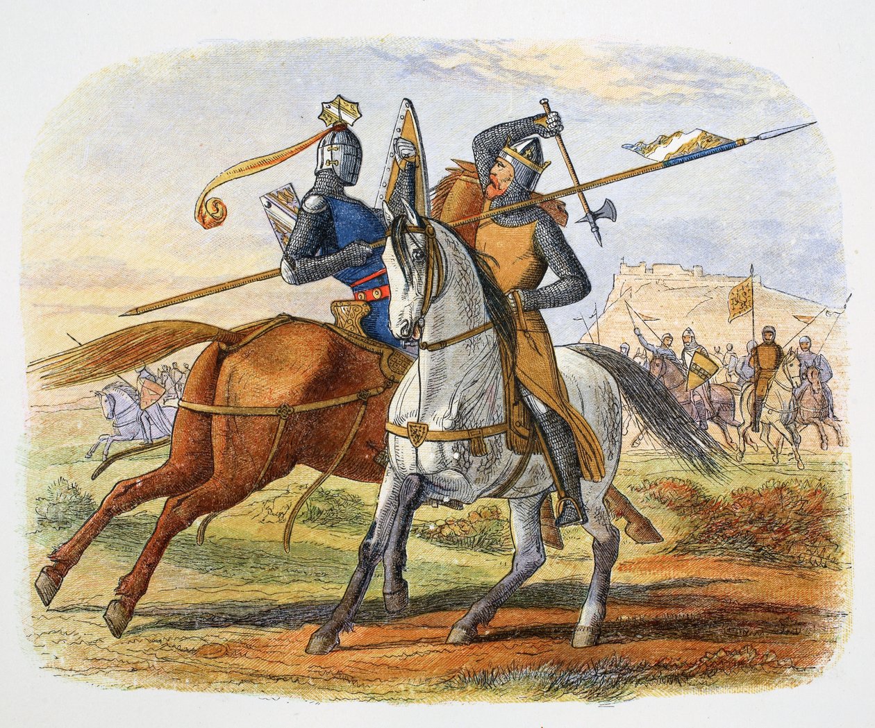 Robert the Bruce zabil sira Henryho Bohuna, bitva u Bannockburn, Skotsko, 1314 1864 od James William Edmund Doyle