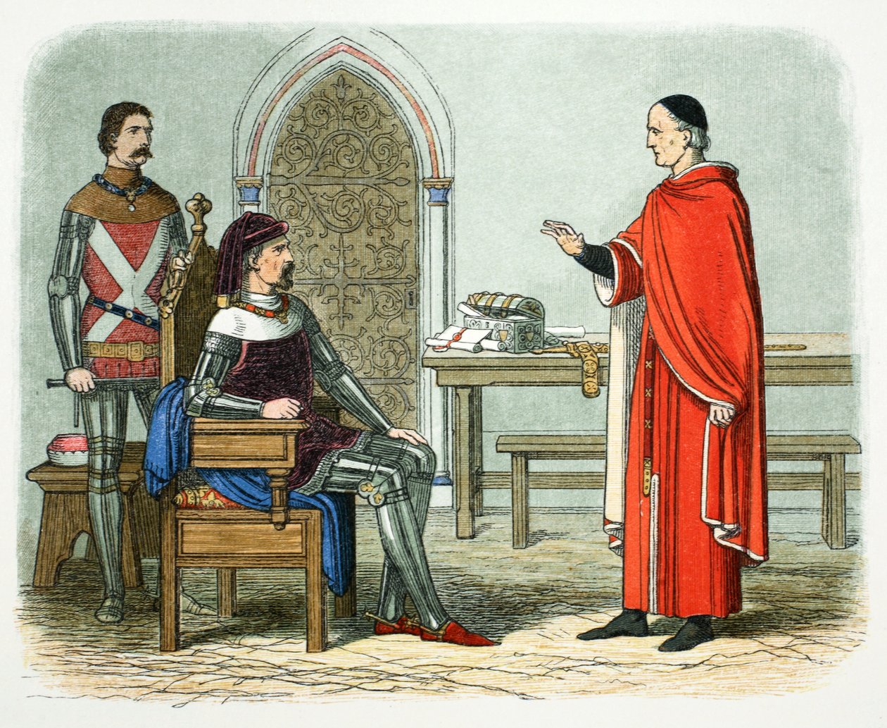 Sir William Gascoigne odmítá odsoudit preláta nebo vrstevníka, 1405 1864 od James William Edmund Doyle