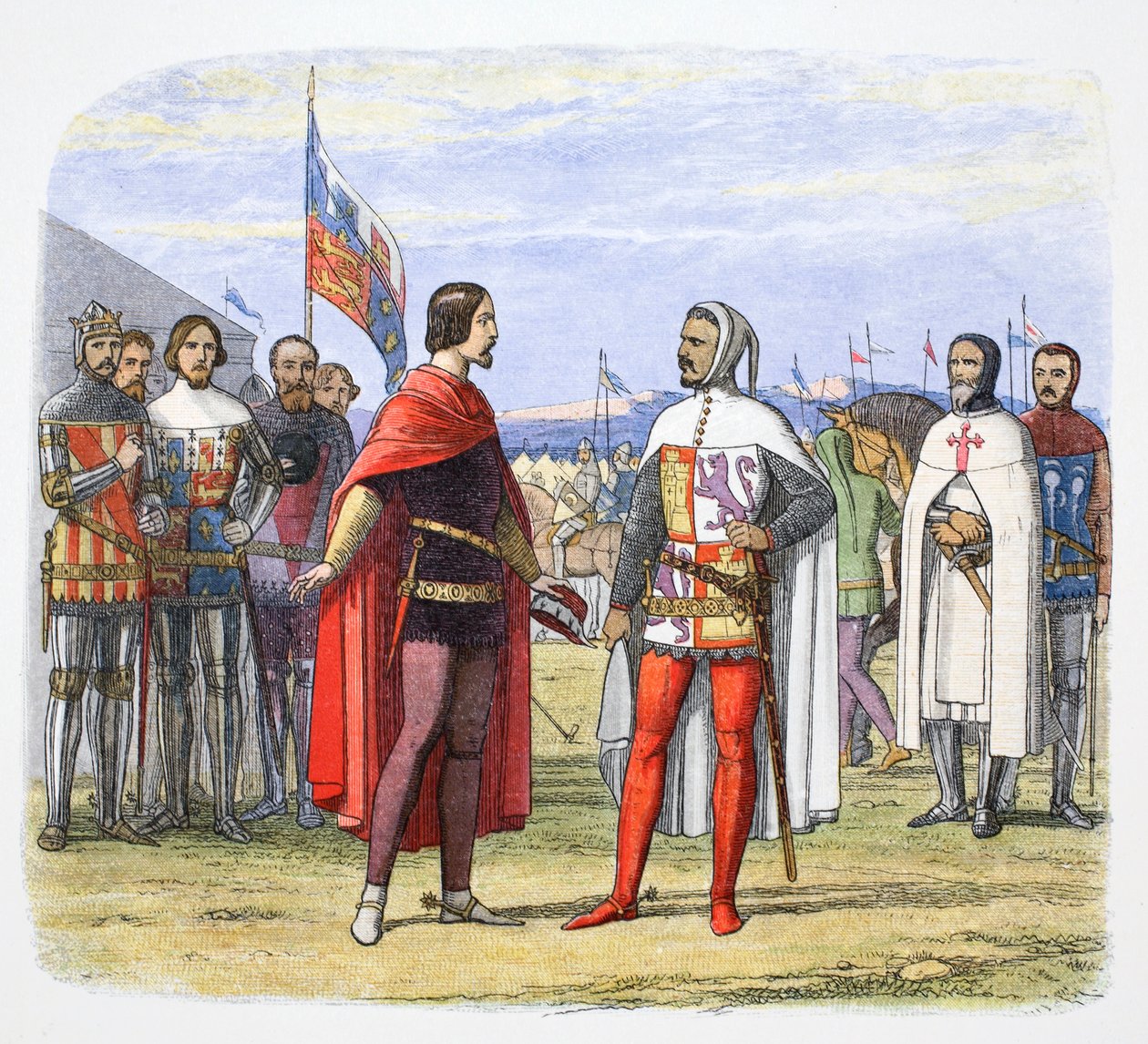 Černý princ vymáhá amnestii od Pedra Krutého, Španělsko, 1367 1864 od James William Edmund Doyle