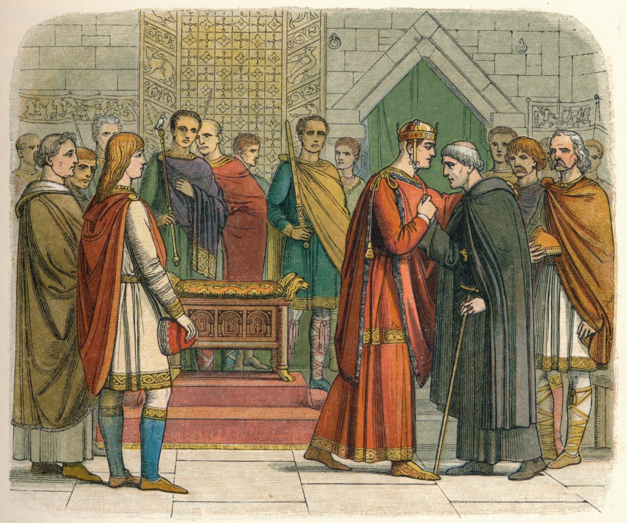 Král platí dvůr anglickým vůdcům, c1066 1864 od James William Edmund Doyle
