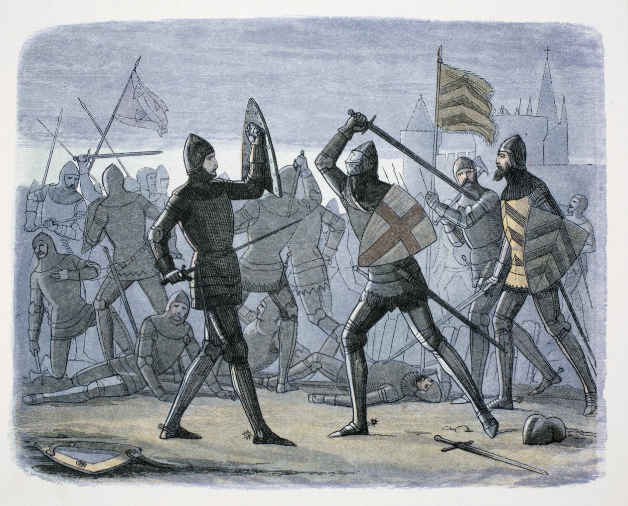 Obléhání Calais, Francie, 1346-1347 1864 od James William Edmund Doyle
