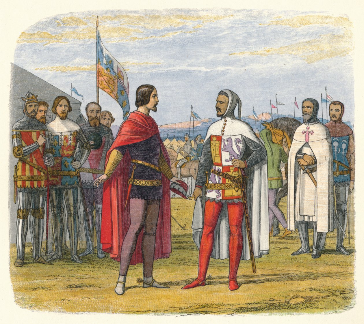 Princ vymáhá amnestii od Pedra Krutého, 1367 1864 od James William Edmund Doyle