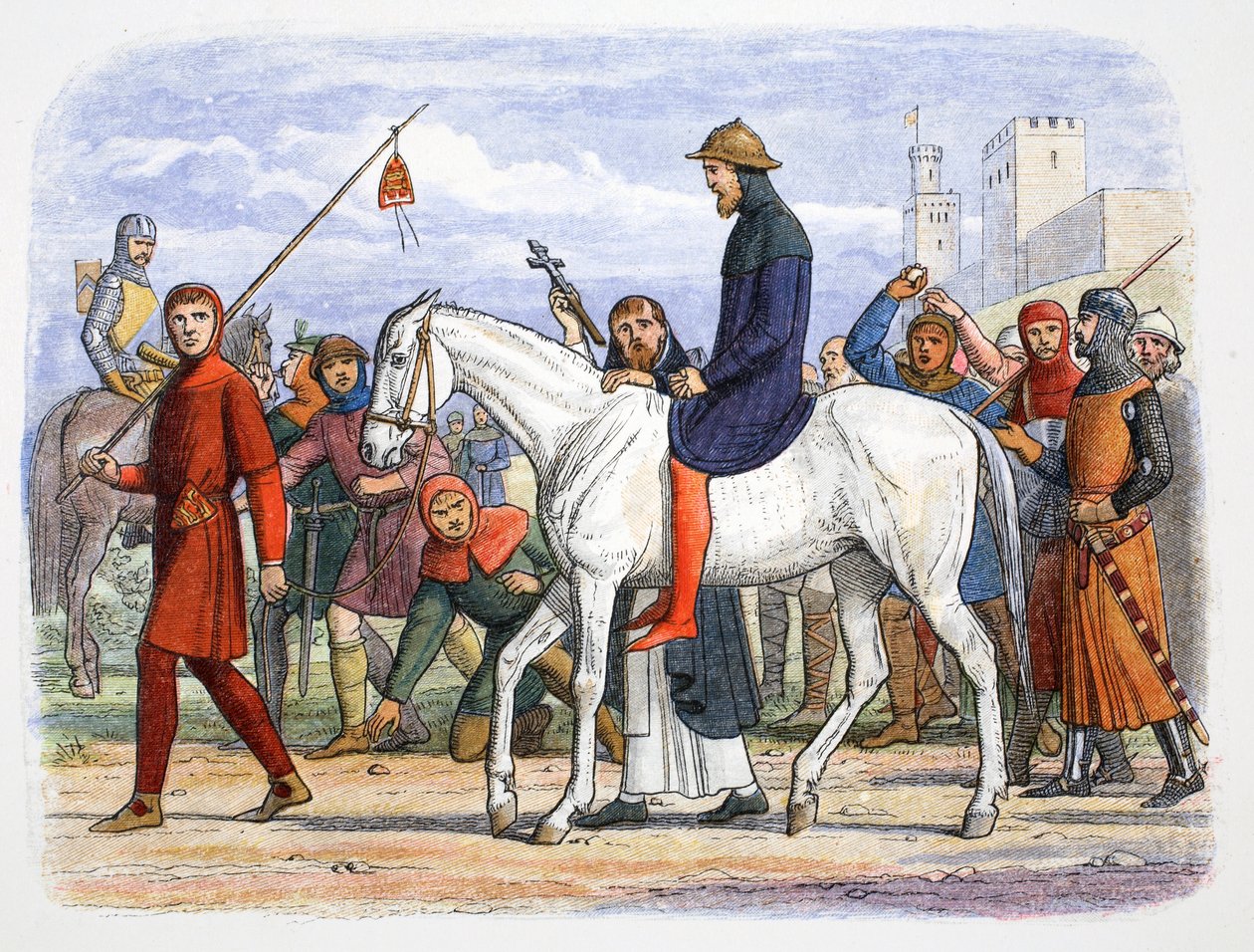 Thomas, hrabě z Lancasteru, veden k popravě, Pontefract, Yorkshire, 1322 1864 od James William Edmund Doyle