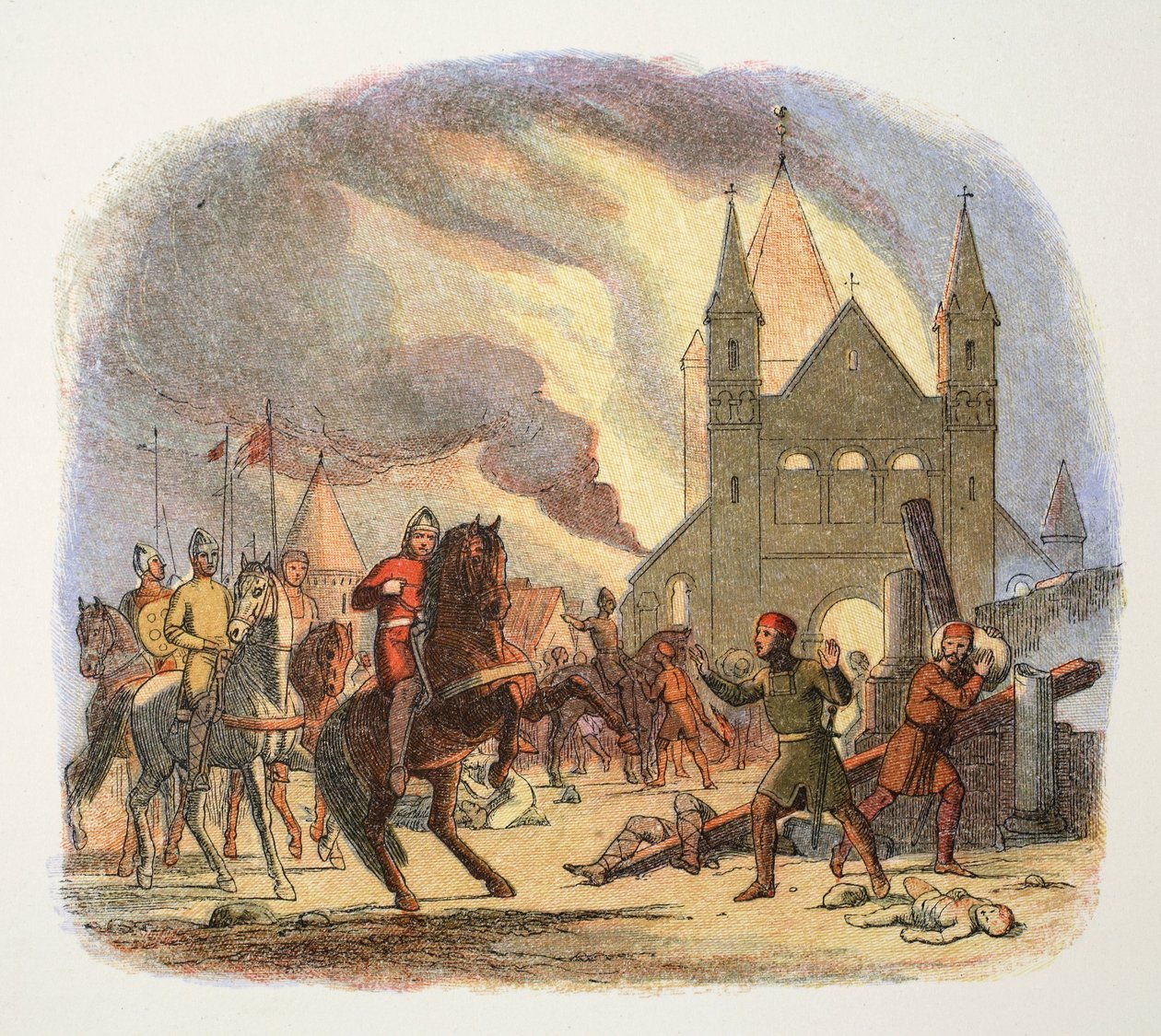 William I utrpěl smrtelné zranění v Mantes, Francie, 1087 1864. od James William Edmund Doyle