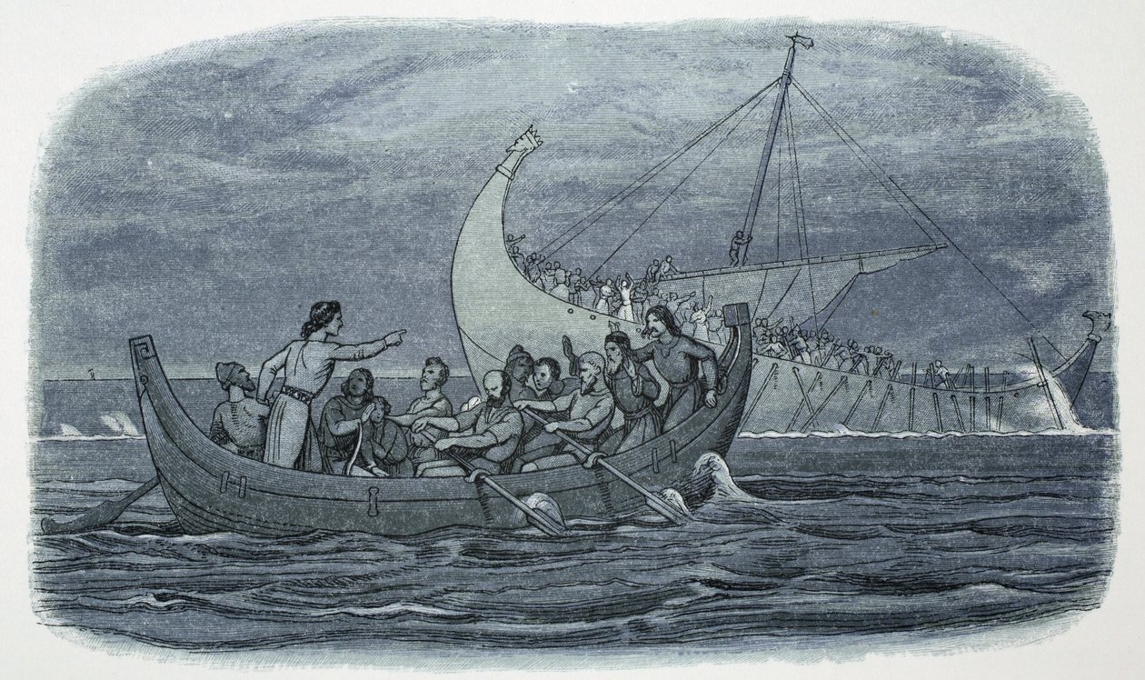 Vrak bílé lodi, Francie, 1120 1864 od James William Edmund Doyle