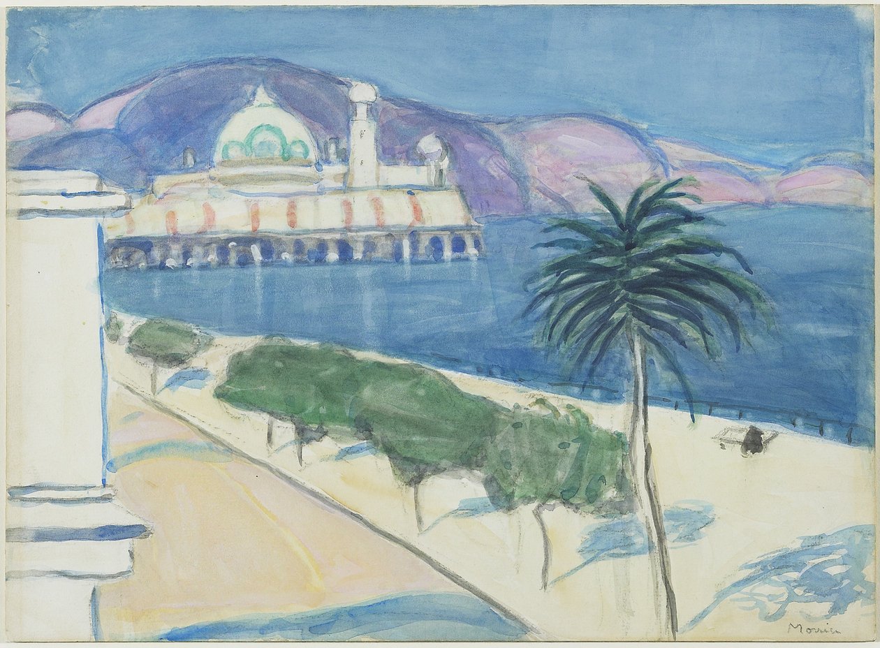 Casino by the Sea, c.1921 (grafit a akvarel na tkaném papíře připevněné na palubě) od James Wilson Morrice
