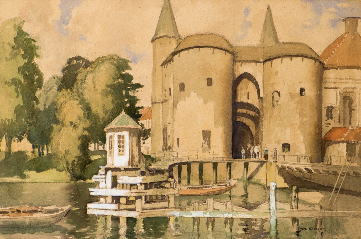 Brána Brugg (akvarel) od James Wright