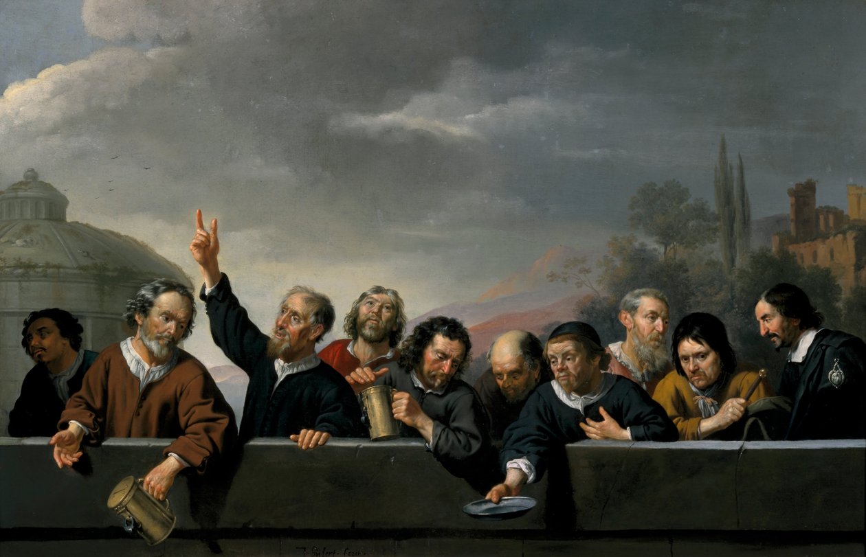 Portréty obyvatel na St Jobsgasthuis v Utrechtu od Jan van Bijlert or Bylert