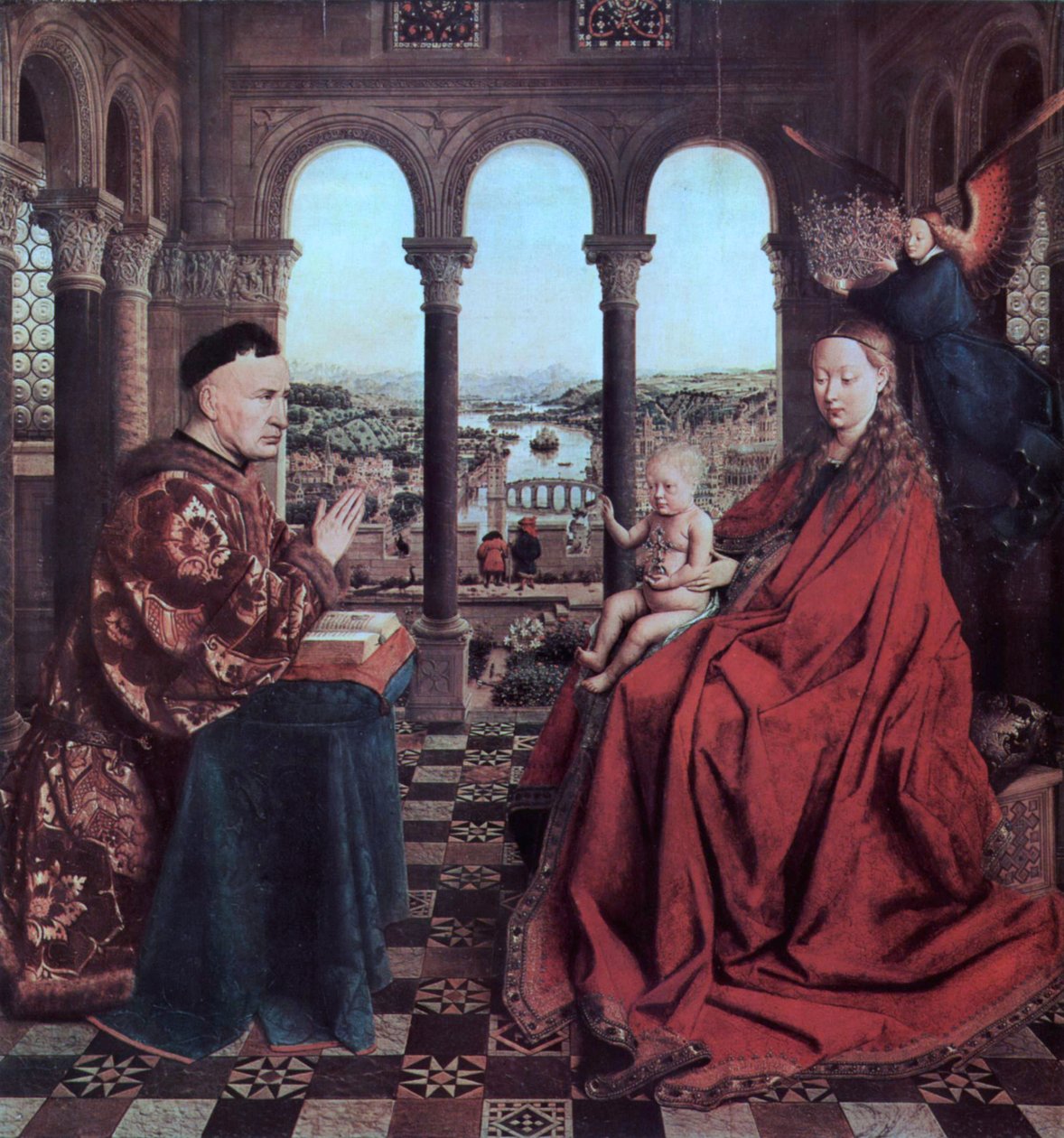 Kancléř Rolin se modlí před Pannou od Jan van Eyck
