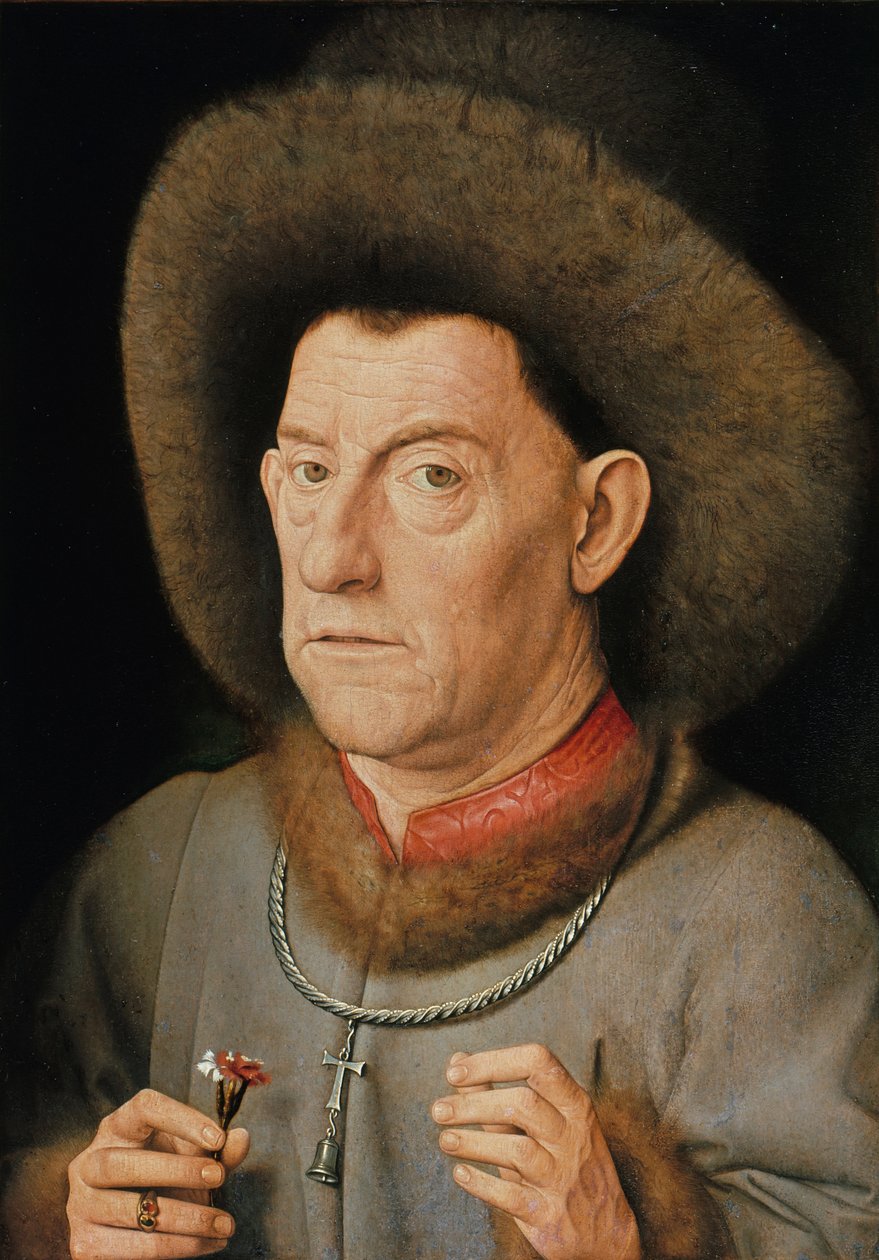 Muž s růžovými od Jan van Eyck