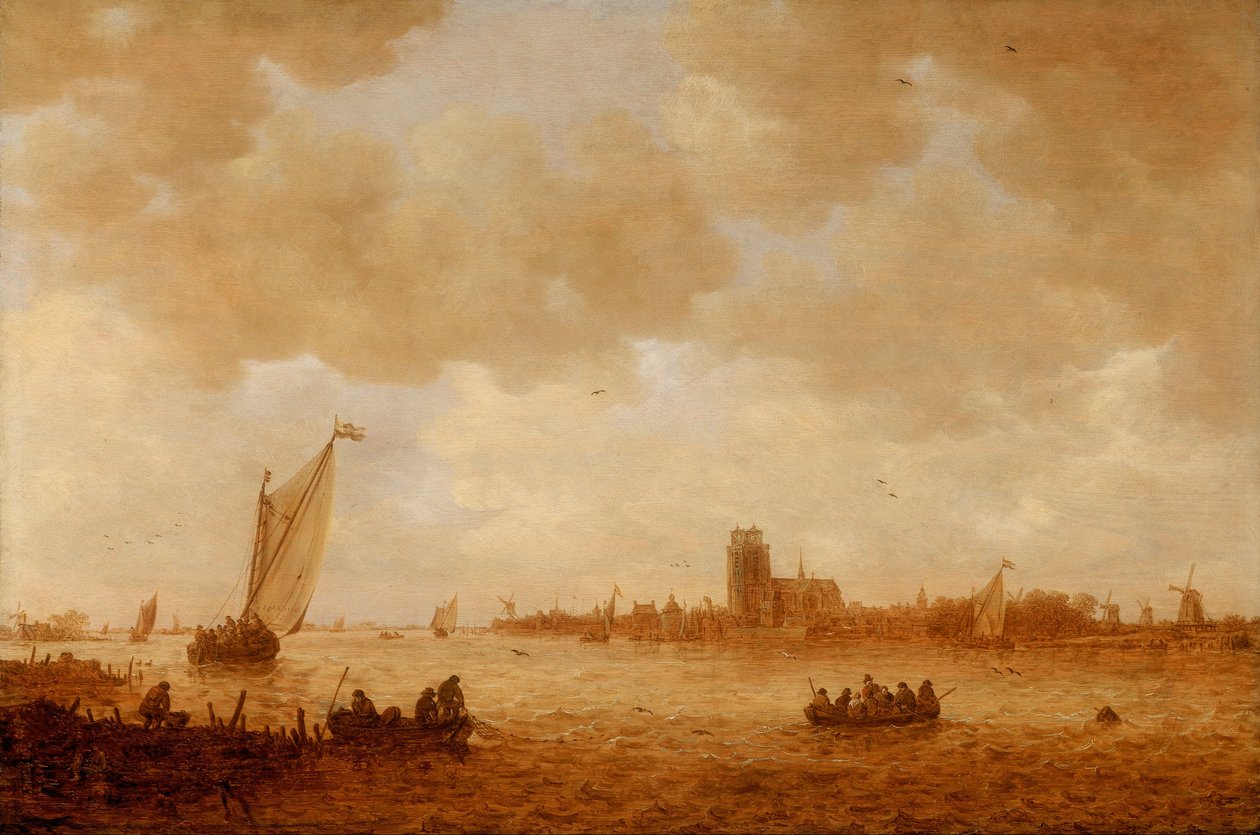 Pohled na Dordrecht s Grote Kirkem přes Maas od Jan Josephsz van Goyen