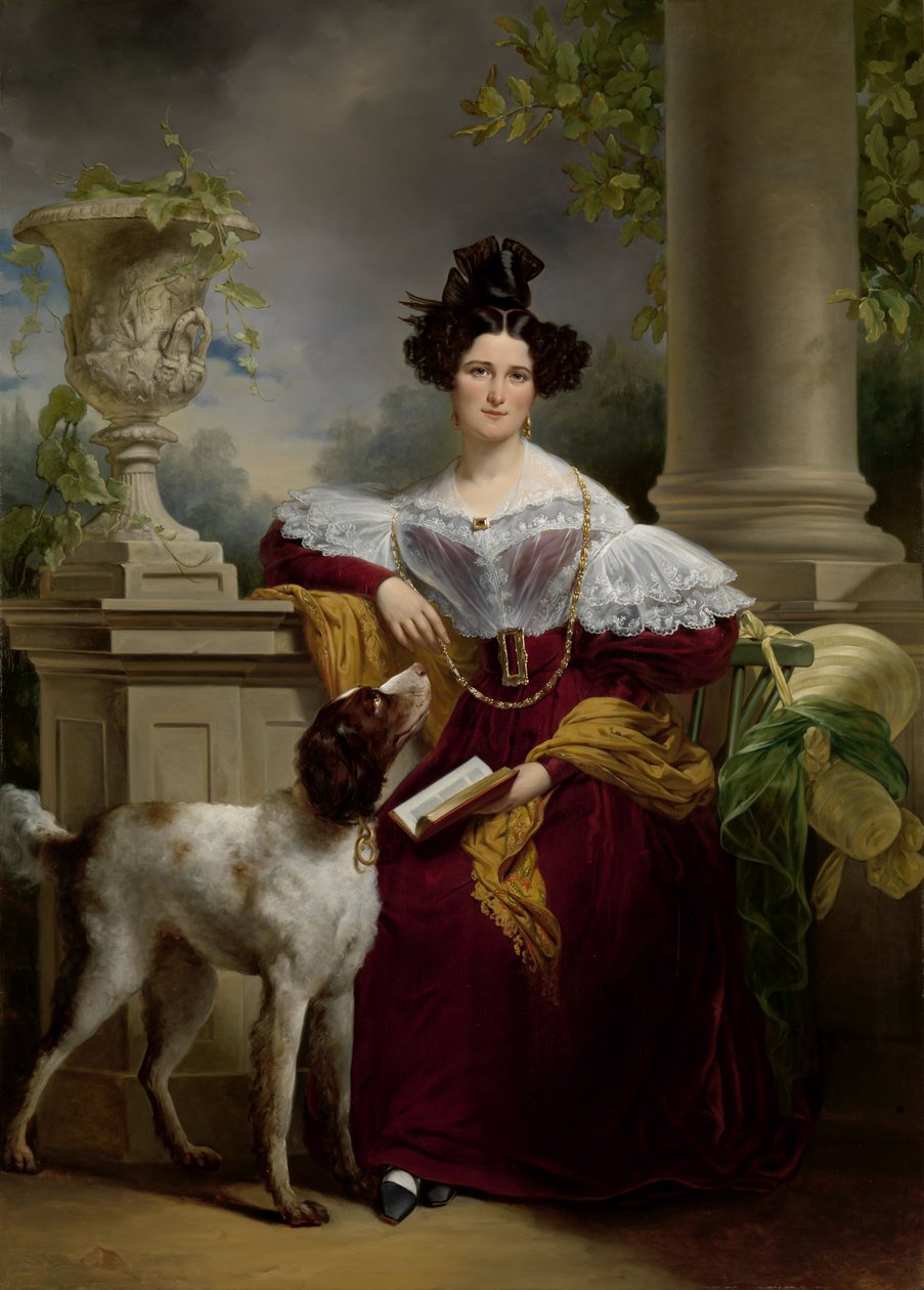 Paní Provo Kluit-Assink olej na plátně 206 x 149 cm 19. století od Jan Adam Janszoon Kruseman