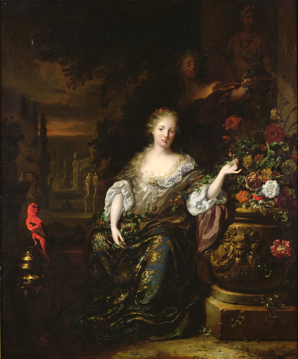 Žena sedící v parku, 1688 od Jan Baptist Weenix