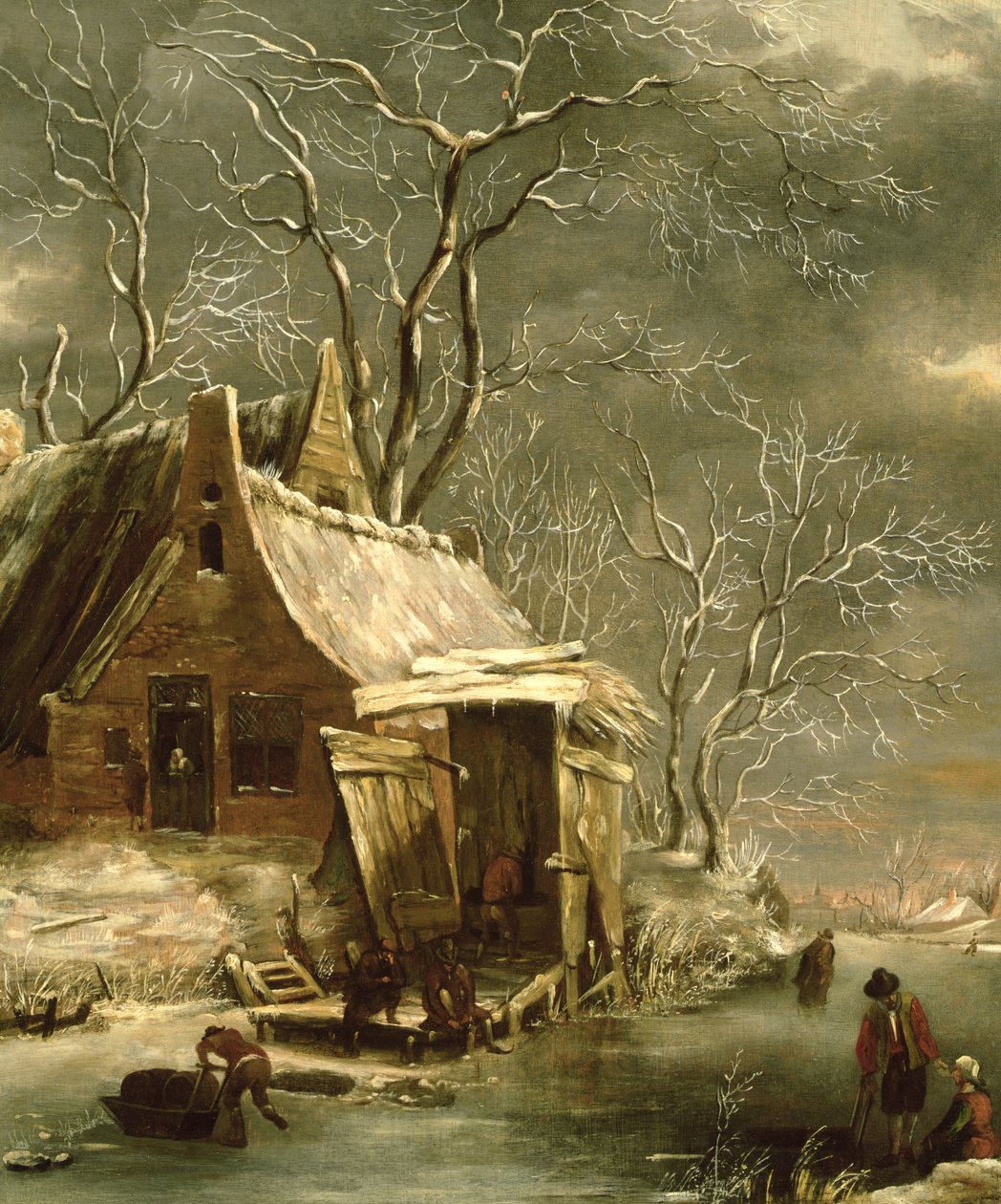 Amsterdam, zimní scéna, 17. století od Jan Abrahamsz. Beerstraten