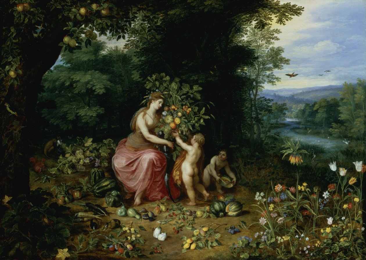 Alegorie hojnosti (podrobnosti viz 124327) od Jan the Elder Brueghel