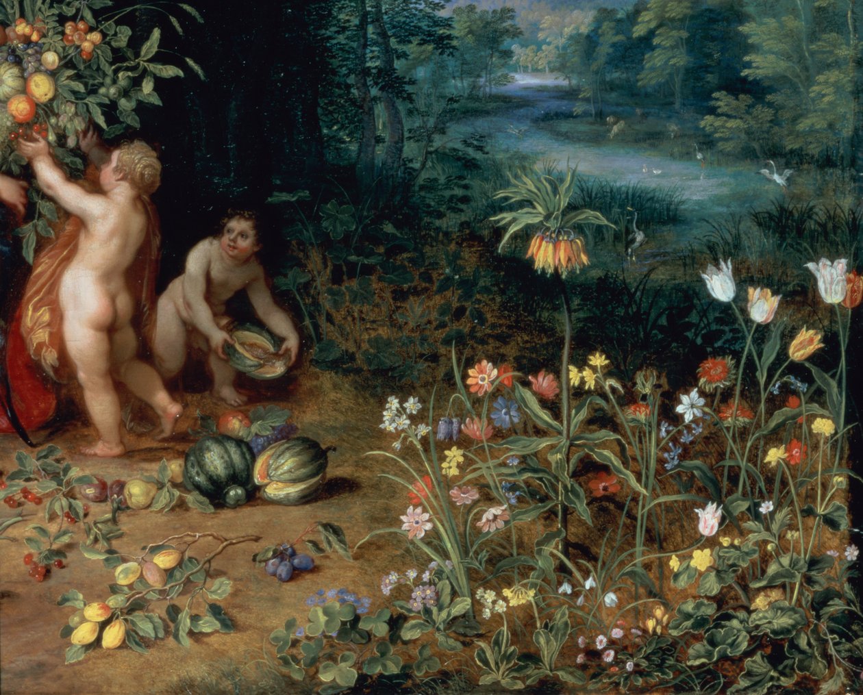 Alegorie hojnosti, detail (detail 93444) od Jan the Elder Brueghel