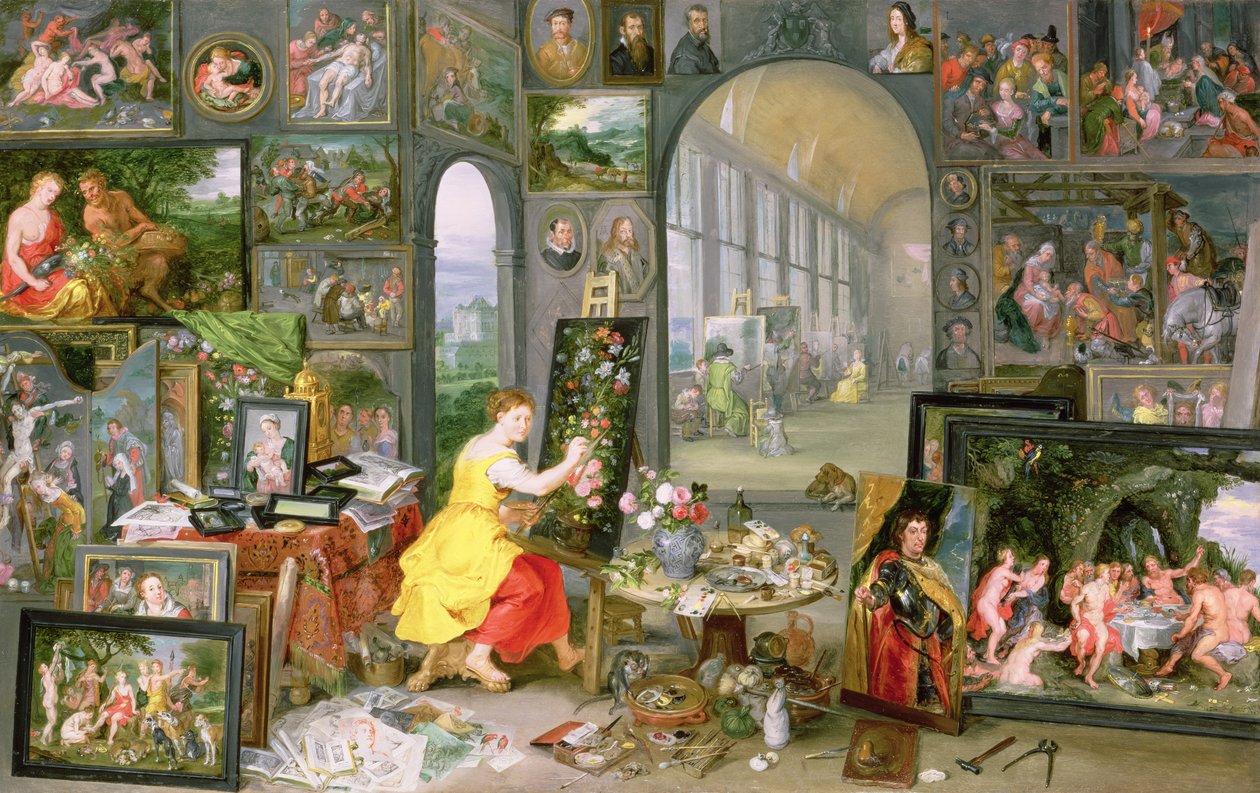 Alegorie malby (olej na mědi) od Jan the Elder Brueghel