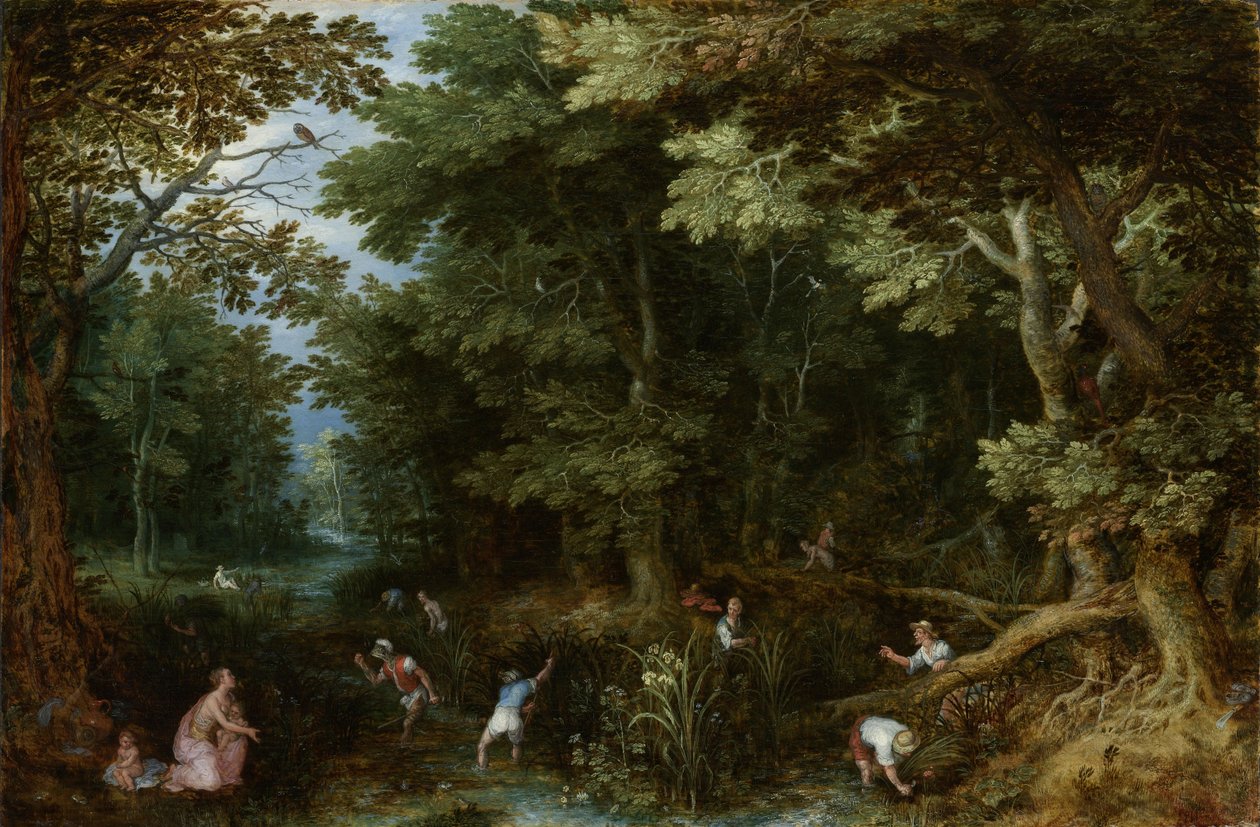 Latona a lycianští rolníci od Jan the Elder Brueghel