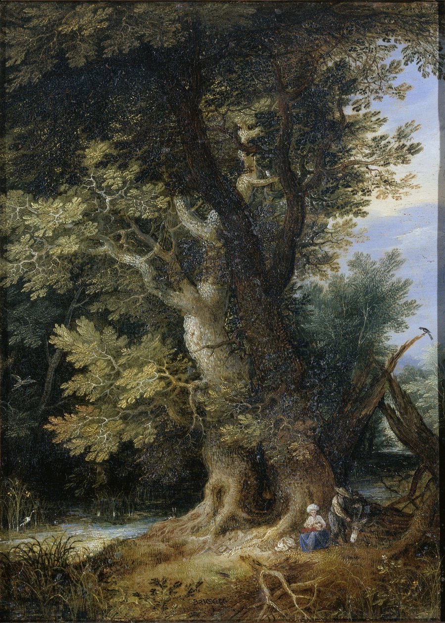 Odpočinek při letu do Egypta od Jan the Elder Brueghel