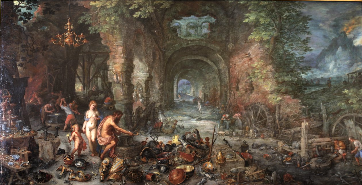 oheň od Jan the Elder Brueghel