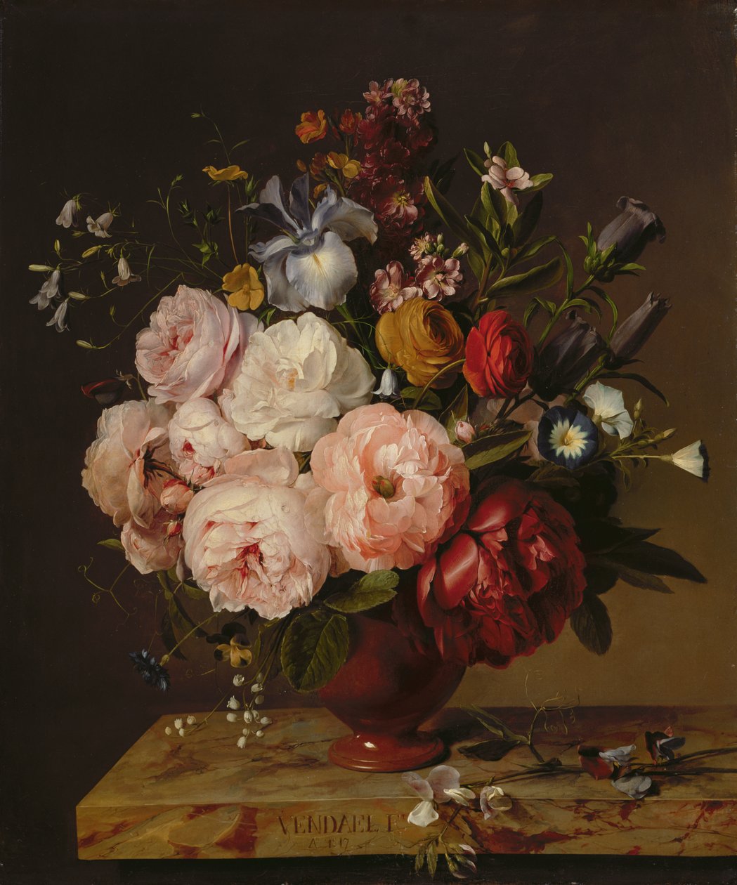 Váza s květinami na římse, 1817 od Jan Frans van Dael
