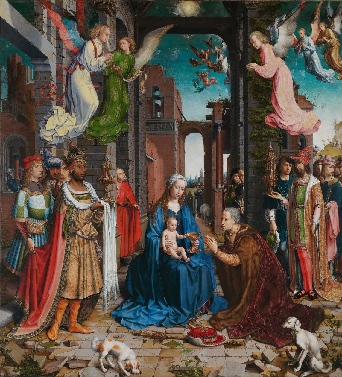 Klanění mudrců, 1510-5 od Jan Gossaert