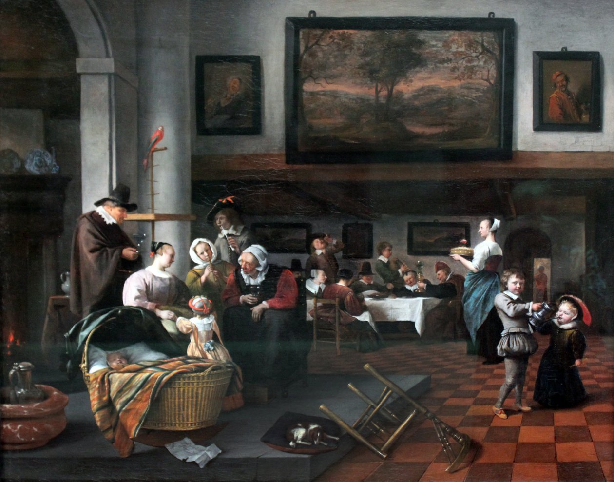 Křest dítěte od Jan Havickszoon Steen