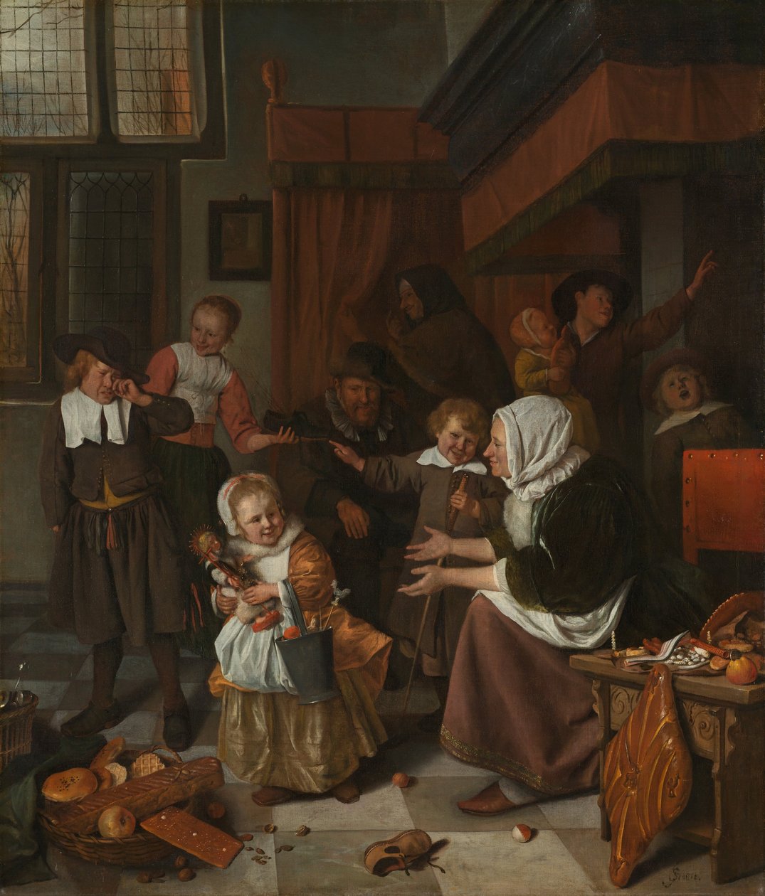 Svátek svatého Mikuláše od Jan Havickszoon Steen