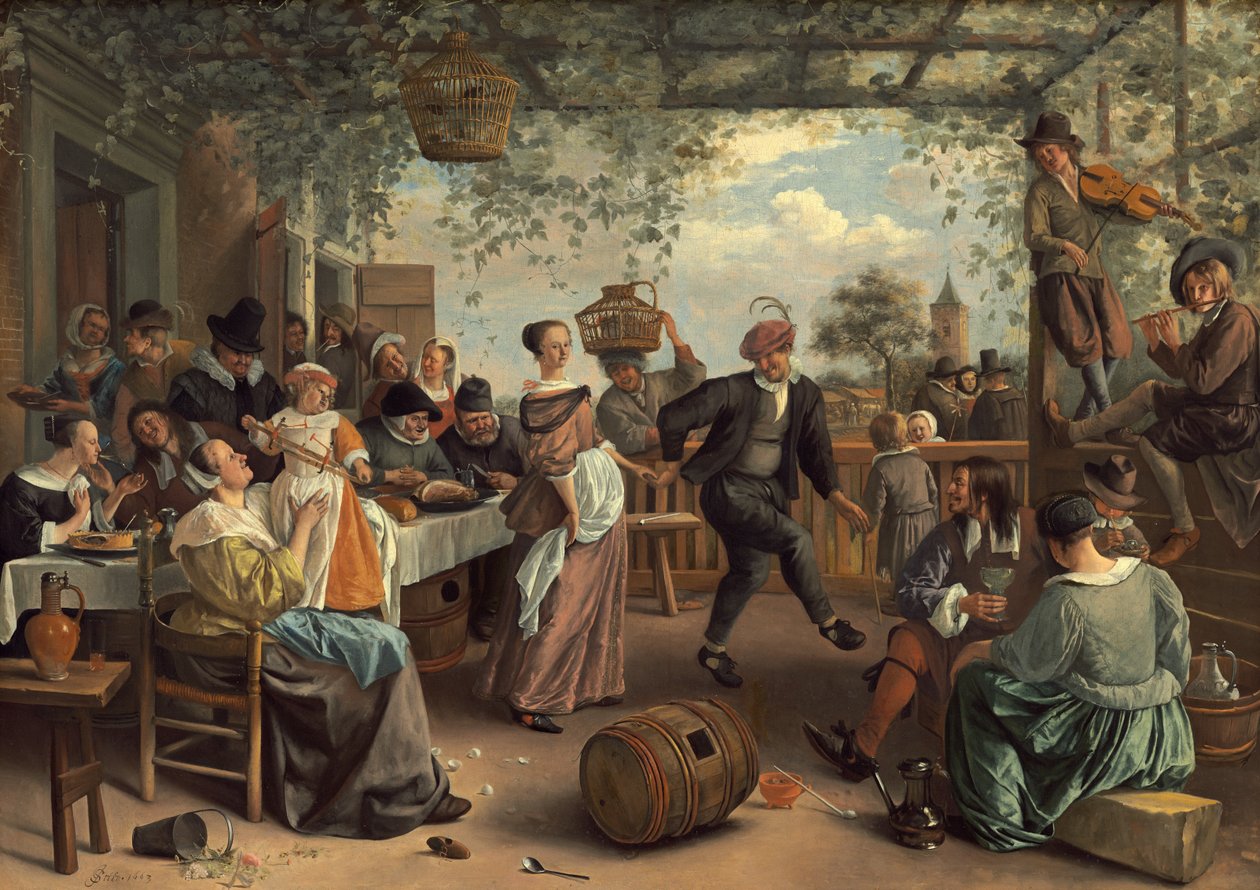 Tančící pár od Jan Havickszoon Steen
