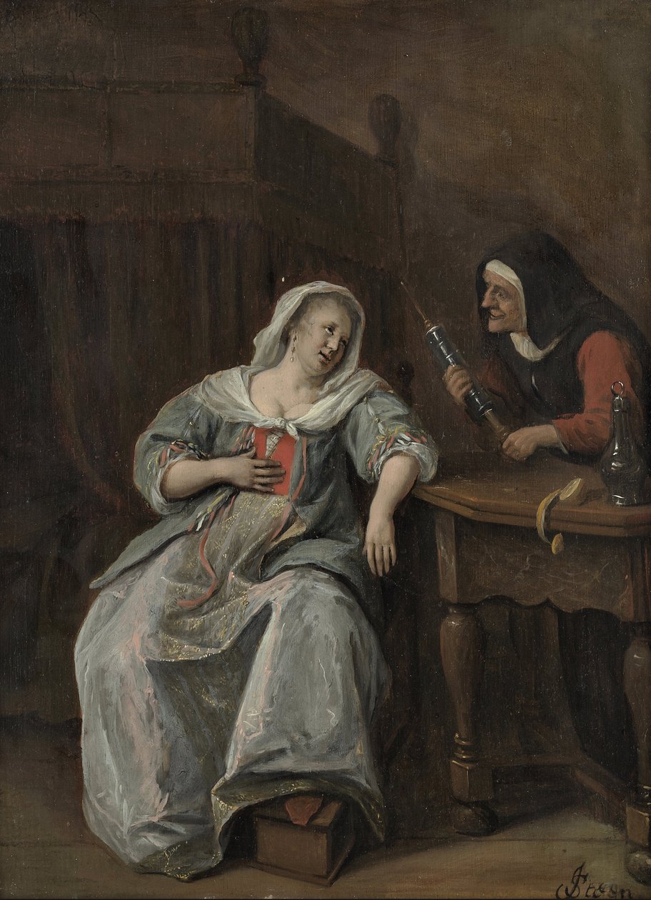 Nemocná žena od Jan Havickszoon Steen