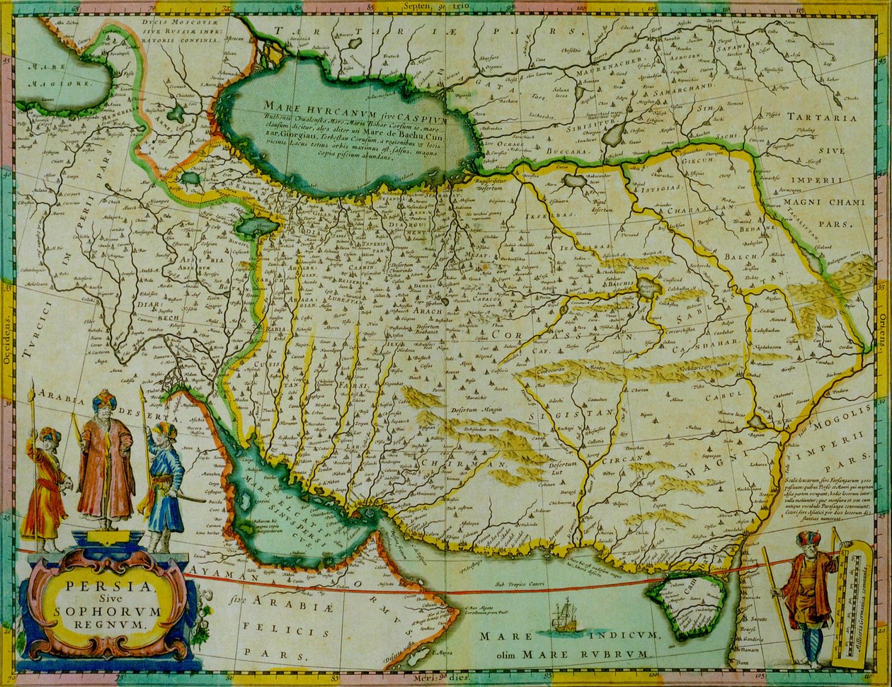 Janssoniova mapa Persie od Jan Janssonius