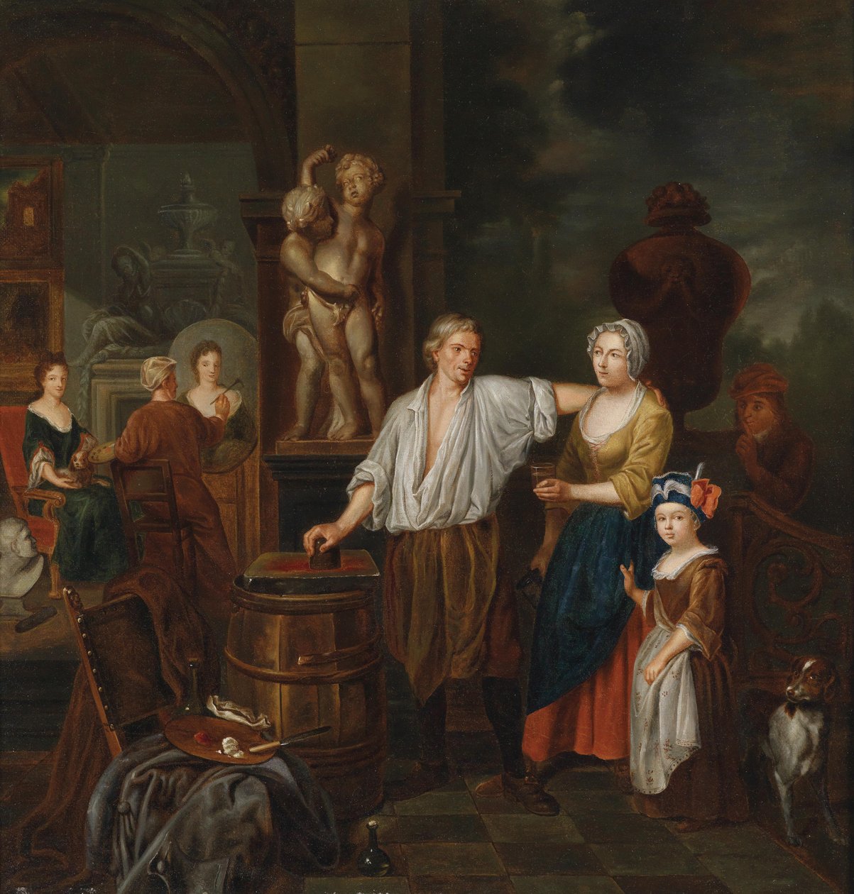 V malířově ateliéru od Jan Josef Horemans II