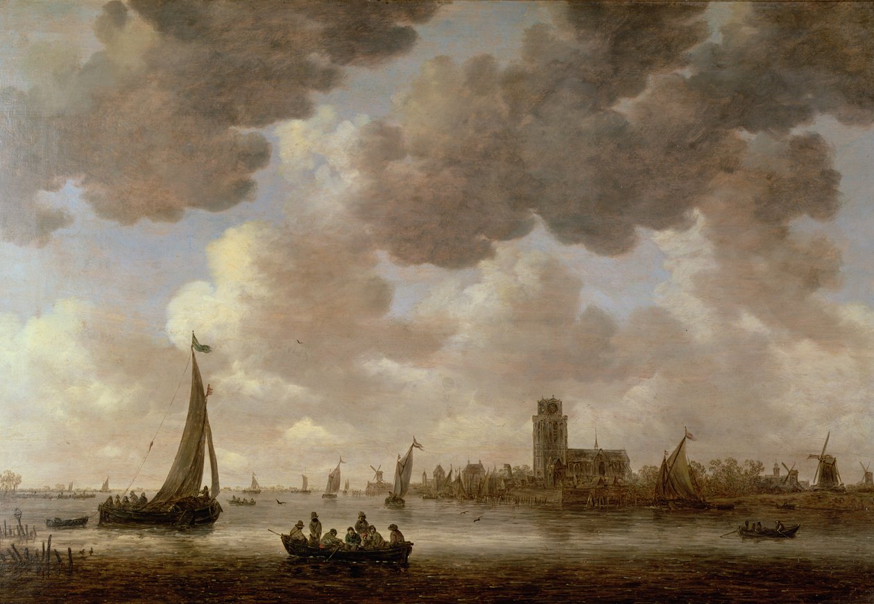 Pohled na Dordrecht po proudu z Grote Kerk, 1647 od Jan Josephsz van Goyen