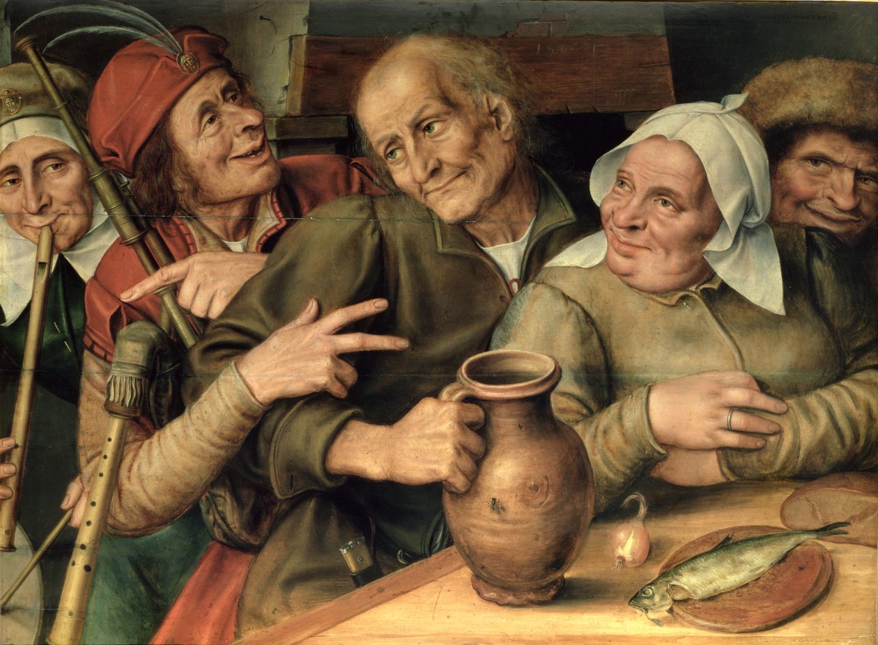 Žoviální společnost, 1564 (panel) od Jan Massys or Metsys