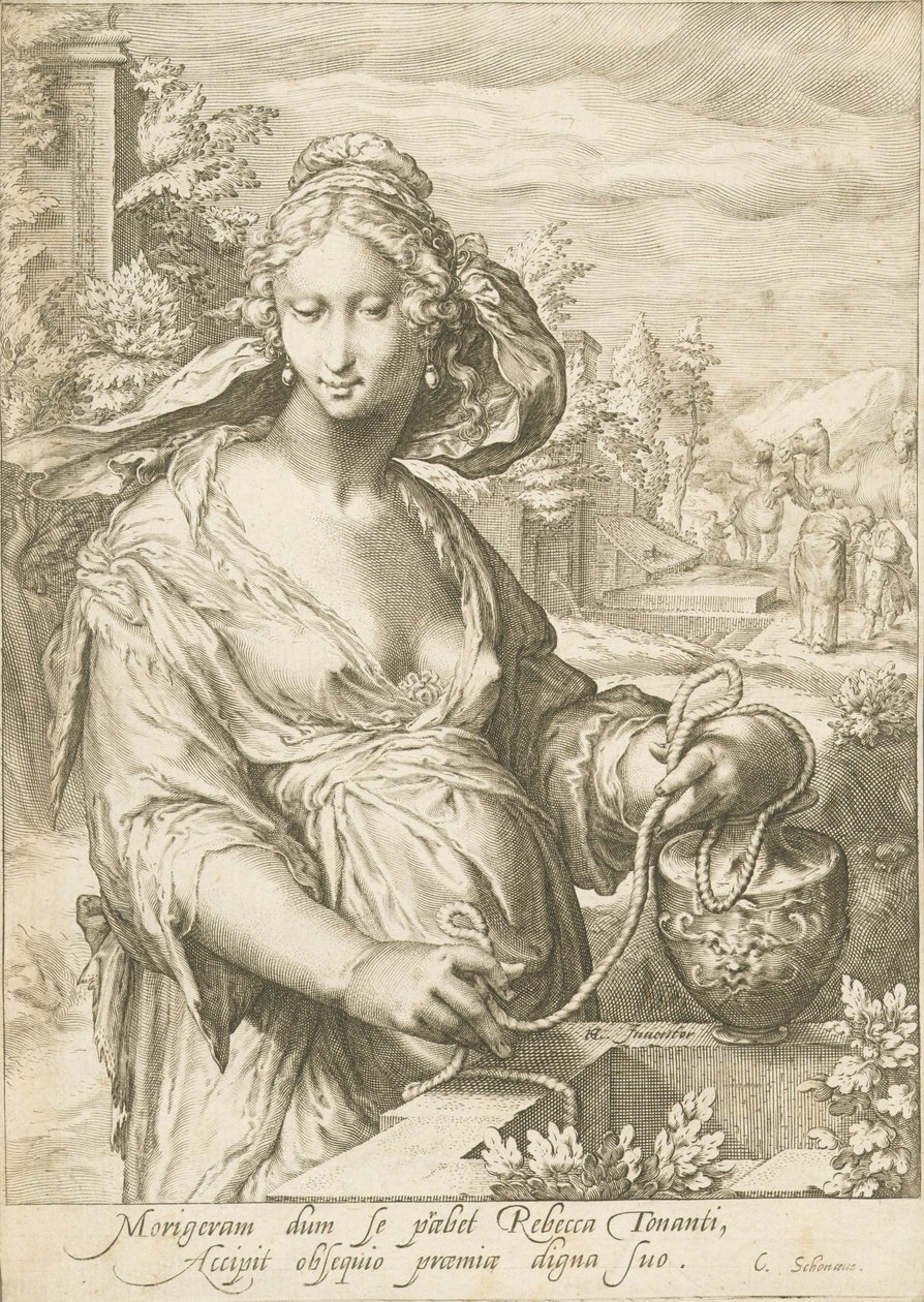 Rebecca u studny od Jan Pietersz. Saenredam
