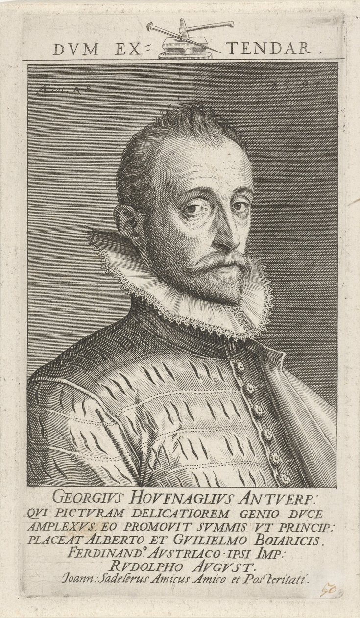 Portrét Jorise Hoefnagela od Jan Sadeler