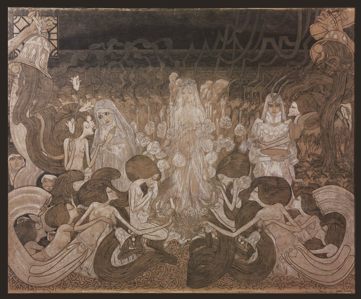 Tři snoubenci od Jan Toorop