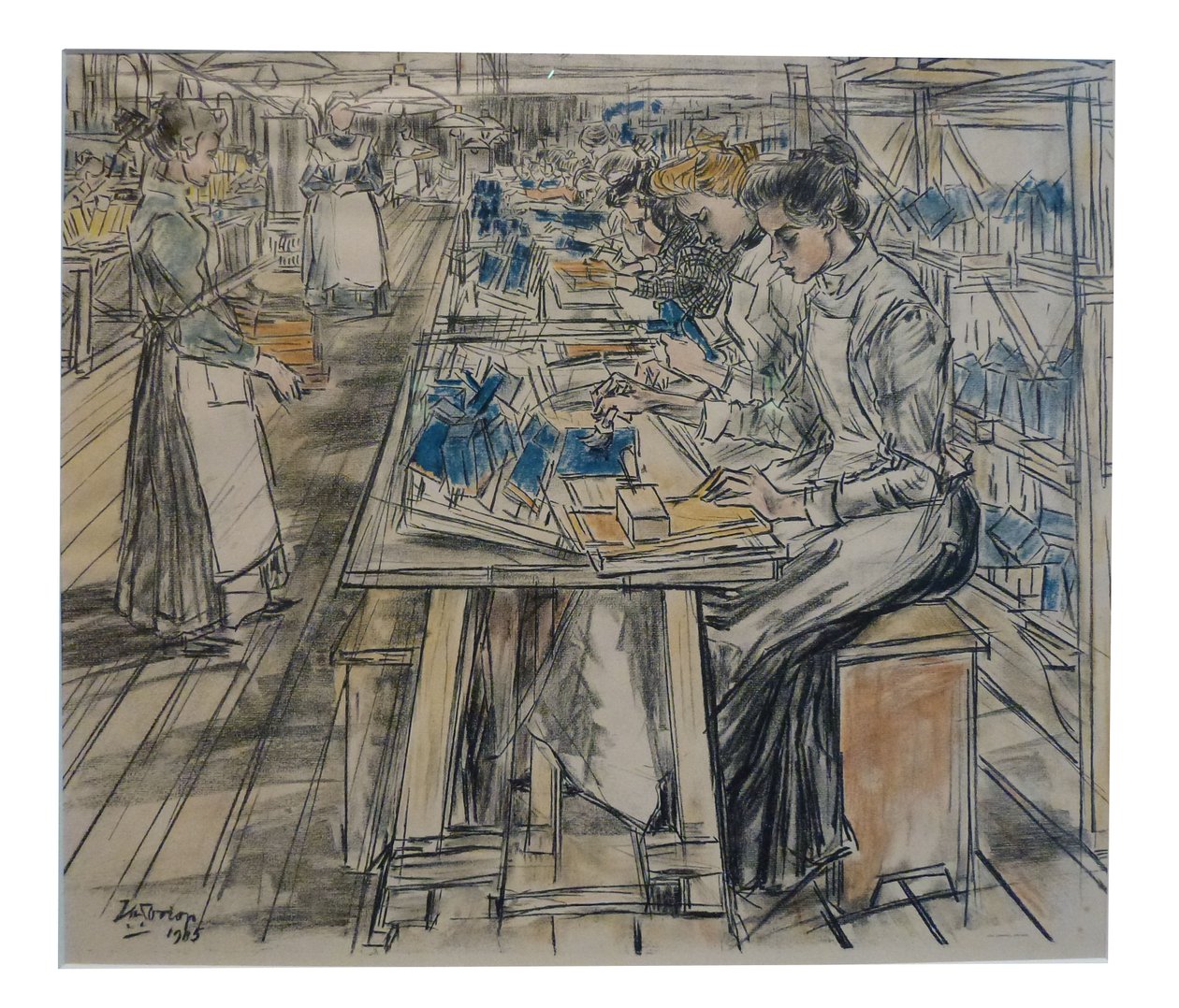 Kokerpasterij 1 z 12 litografií, které Toorop vyrobil o výrobě svíček od Jan Toorop
