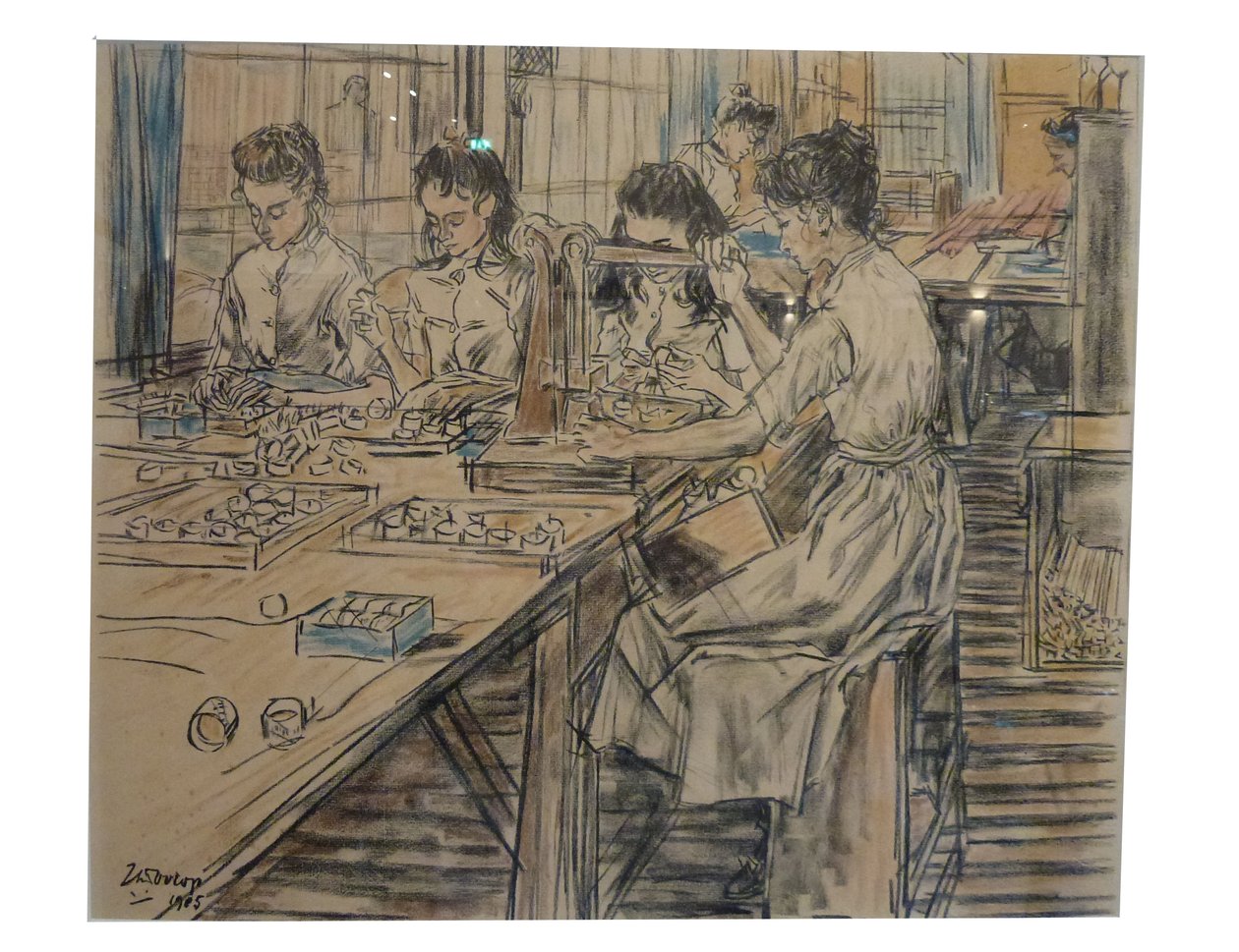 Noční světla 1 z 12 litografií, které Toorop vyrobil při výrobě svíček od Jan Toorop