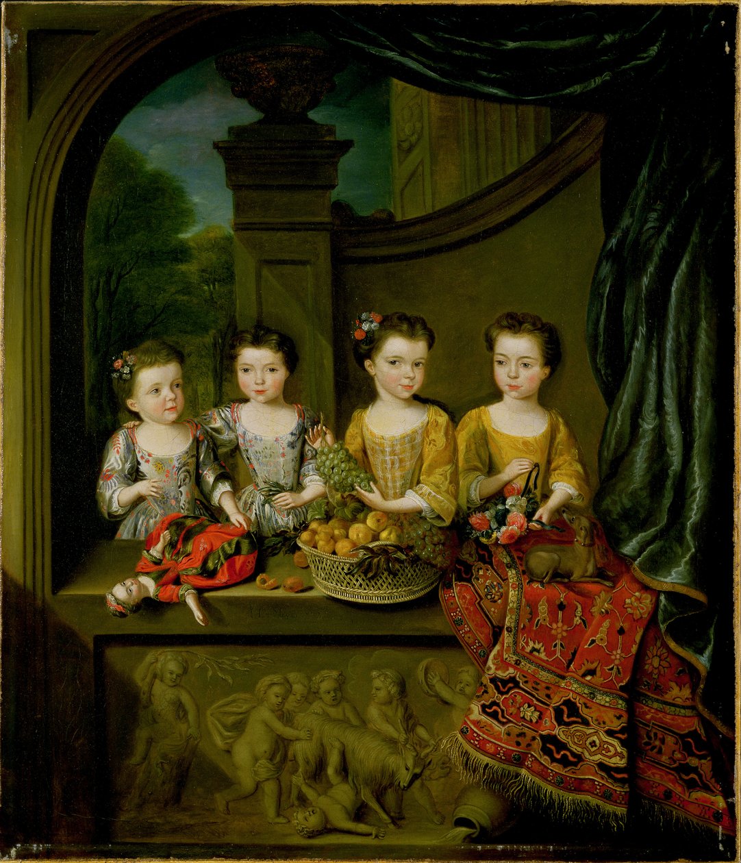 Portrét dcer sira Matthewa Deckera, Bt., 1718 od Jan Van Meyer
