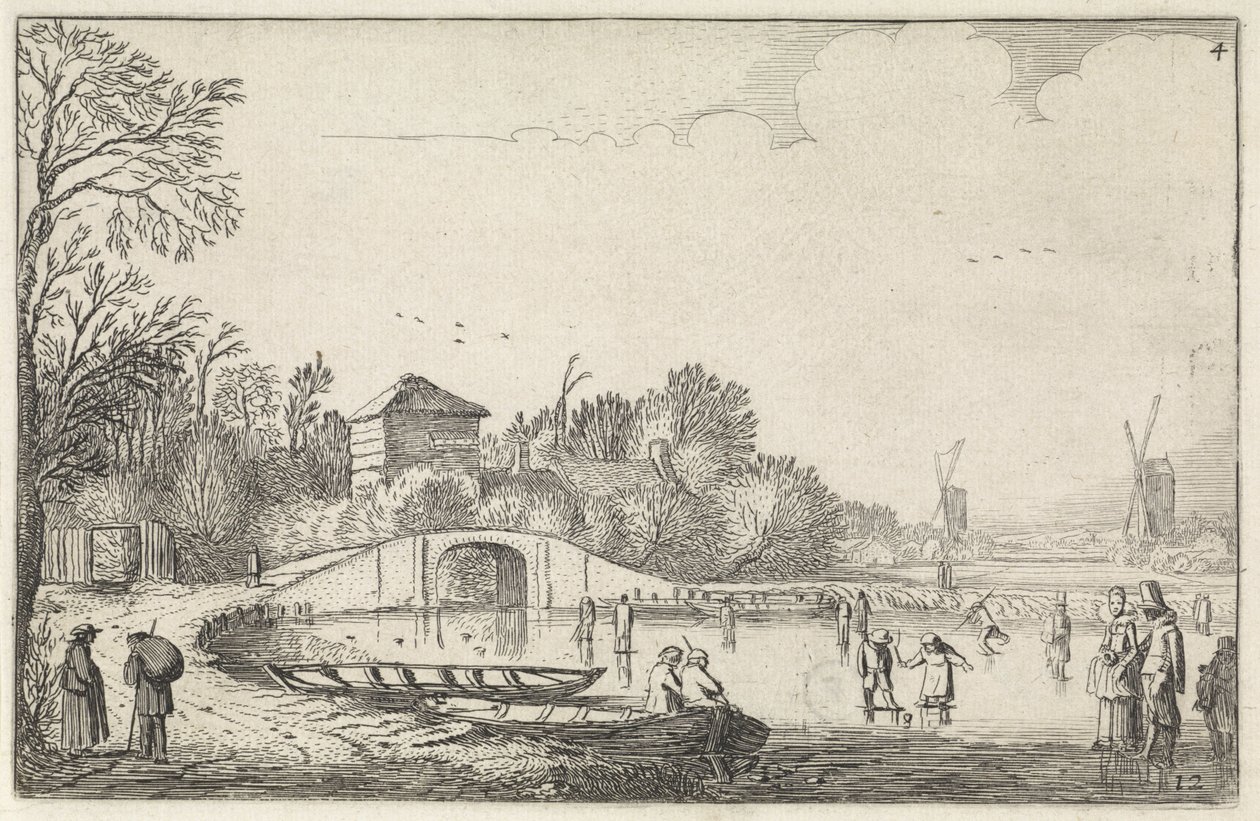 Bruslaři na řece od Jan Van de Velde