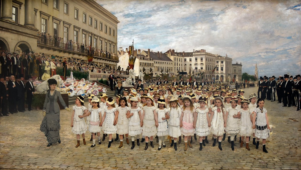 Průvod škol v roce 1878 od Jan Frans Verhas