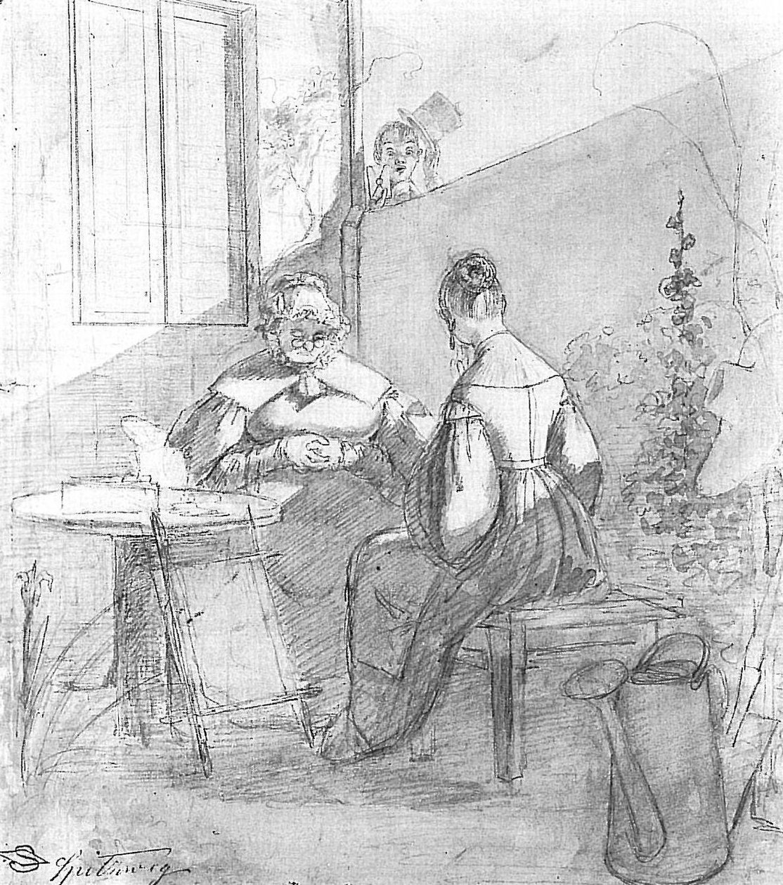 Studie k obrazu Milostný dopis od Jan Vermeer van Delft