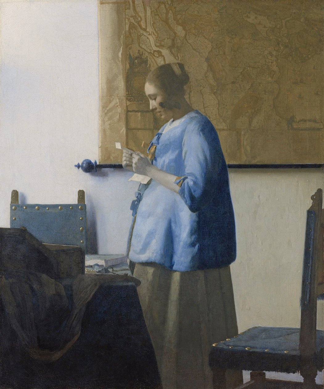 Žena čte dopis, c.1662-63 od Jan Vermeer van Delft